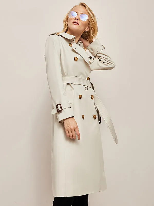 Elegant Classic Long Trench Coat