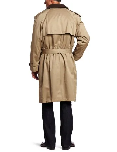 Hart Schaffner Marx Men's Burnett Trench Coat, Tan, 42 Regular