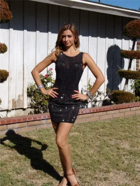 NUG K2194 Black with Hematite stones Latin Dress