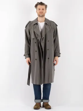 Vintage 70's Men Trench Coat in Gray
